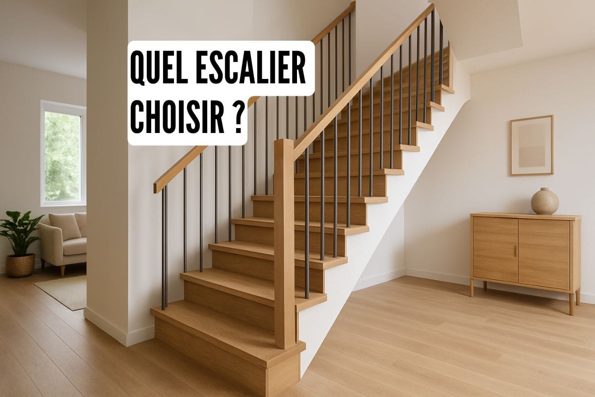 escalier lapeyre en bois et métal dans un intérieur moderne, aperçu des modèles disponibles