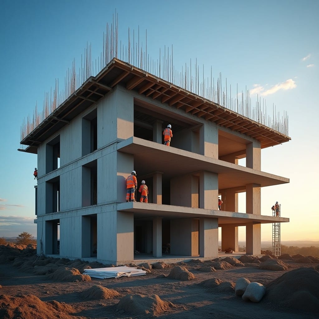 Chantier de construction bâtiment en France — indice FFB 2026
