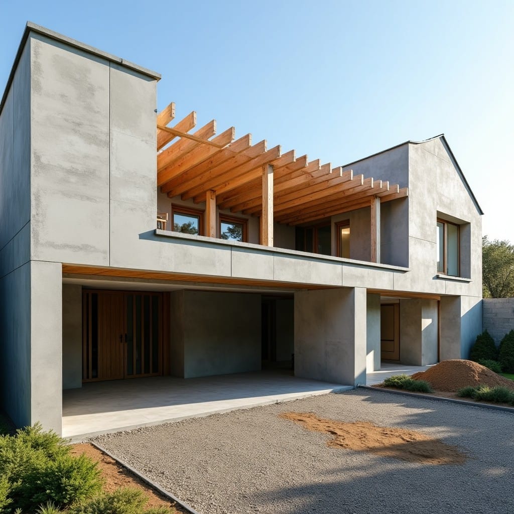 Extension garage maison parpaing construction