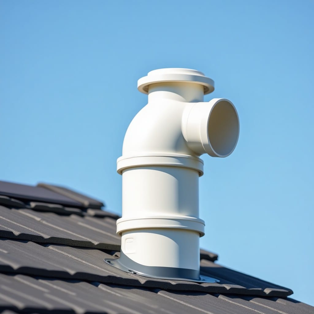 Ventilation primaire PVC toiture colonne de chute